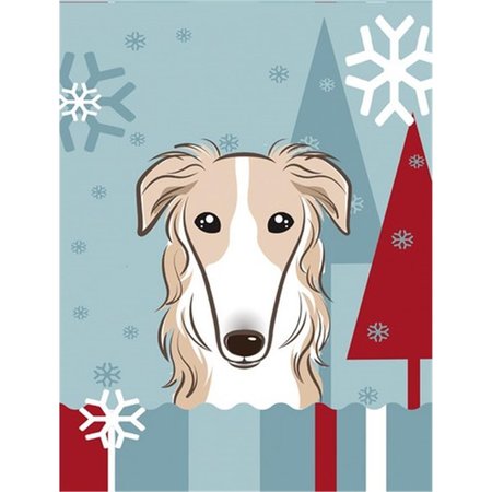 PATIOPLUS Winter Holiday Borzoi Flag Garden Size PA253606